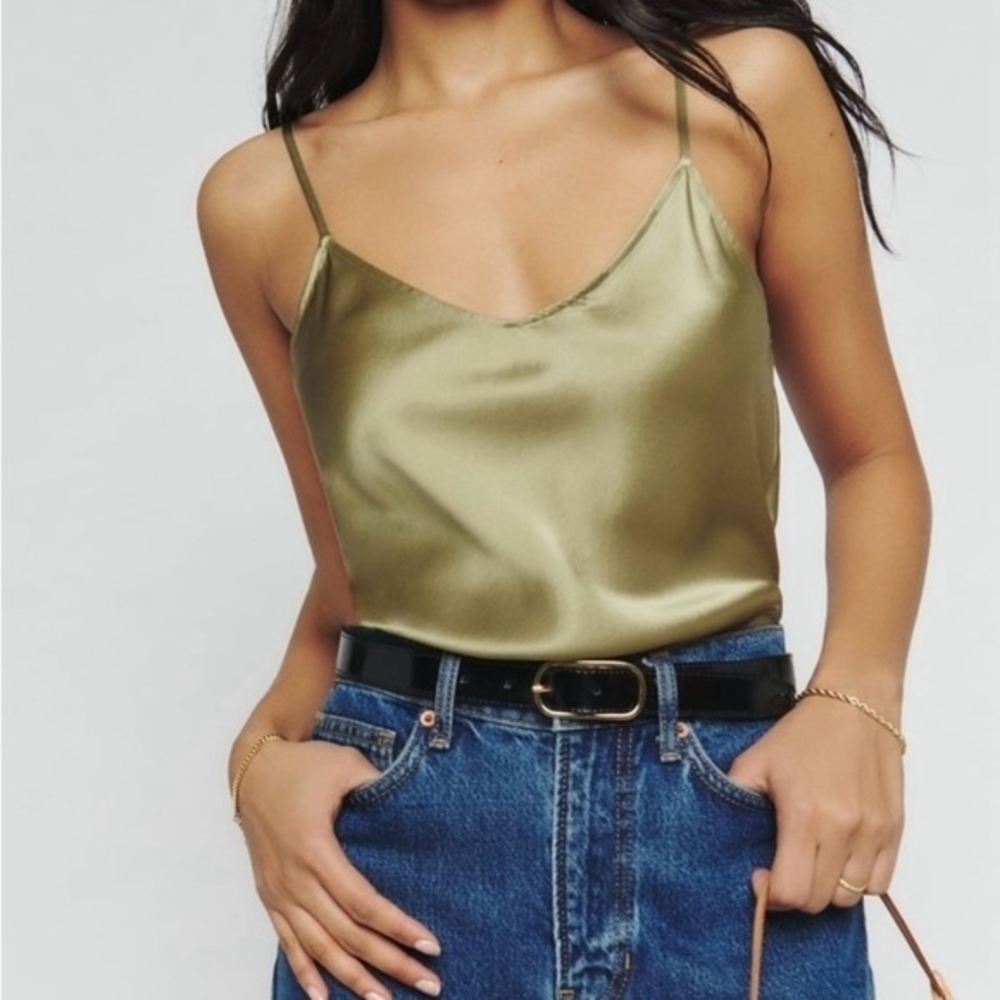 Reformation Teddy Silk Tank